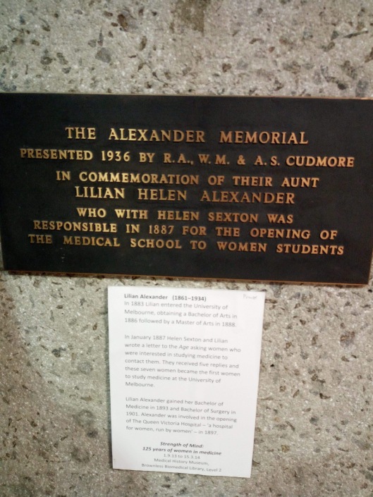 Alexander memorial plaque