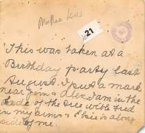 cross family abt 1925 back - message from elsie cross nee brown