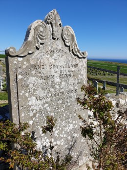 a Sutherland and Gunn headstone at the Gunn Heritage Centre